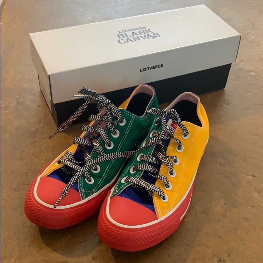 Multi Colored Low Top Converse